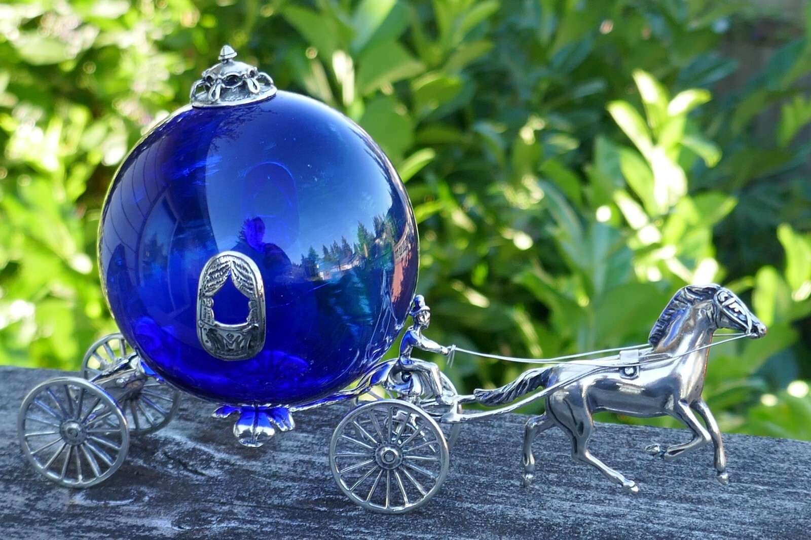 Italian Glass & Sterling Movable Cinderella Style Movable
