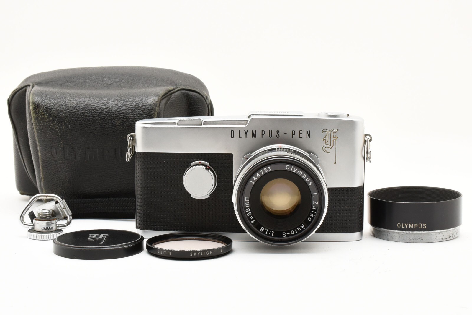 M7357 OLYMPUS PEN-F/Auto-S 1:1.8 f=38ｍｍ Olympus Pen F 35mm Half Frame Film Camera w/ 38mm f/1.8 Lens