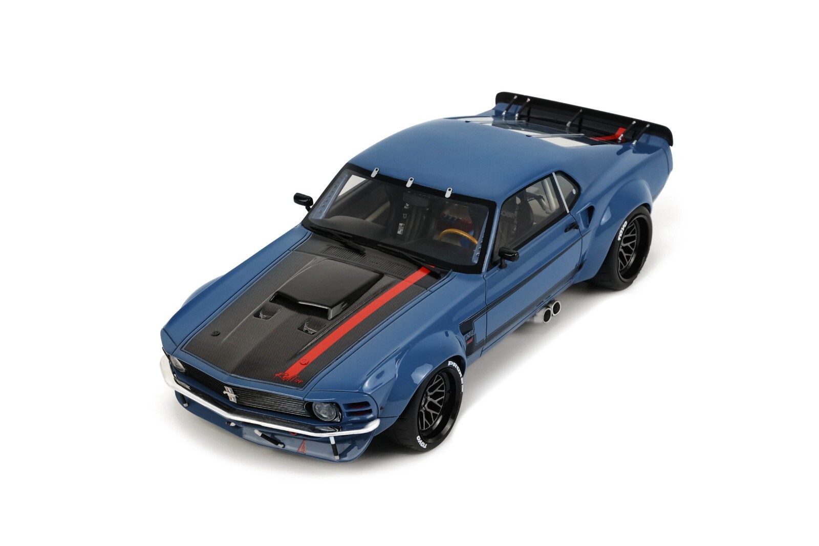 1/18 Ford Mustang Ruffian Car 2021 Light Blue Resin Model 1/18 Ford Mustang Ruffian Car 2021 Light Blue Resin Model