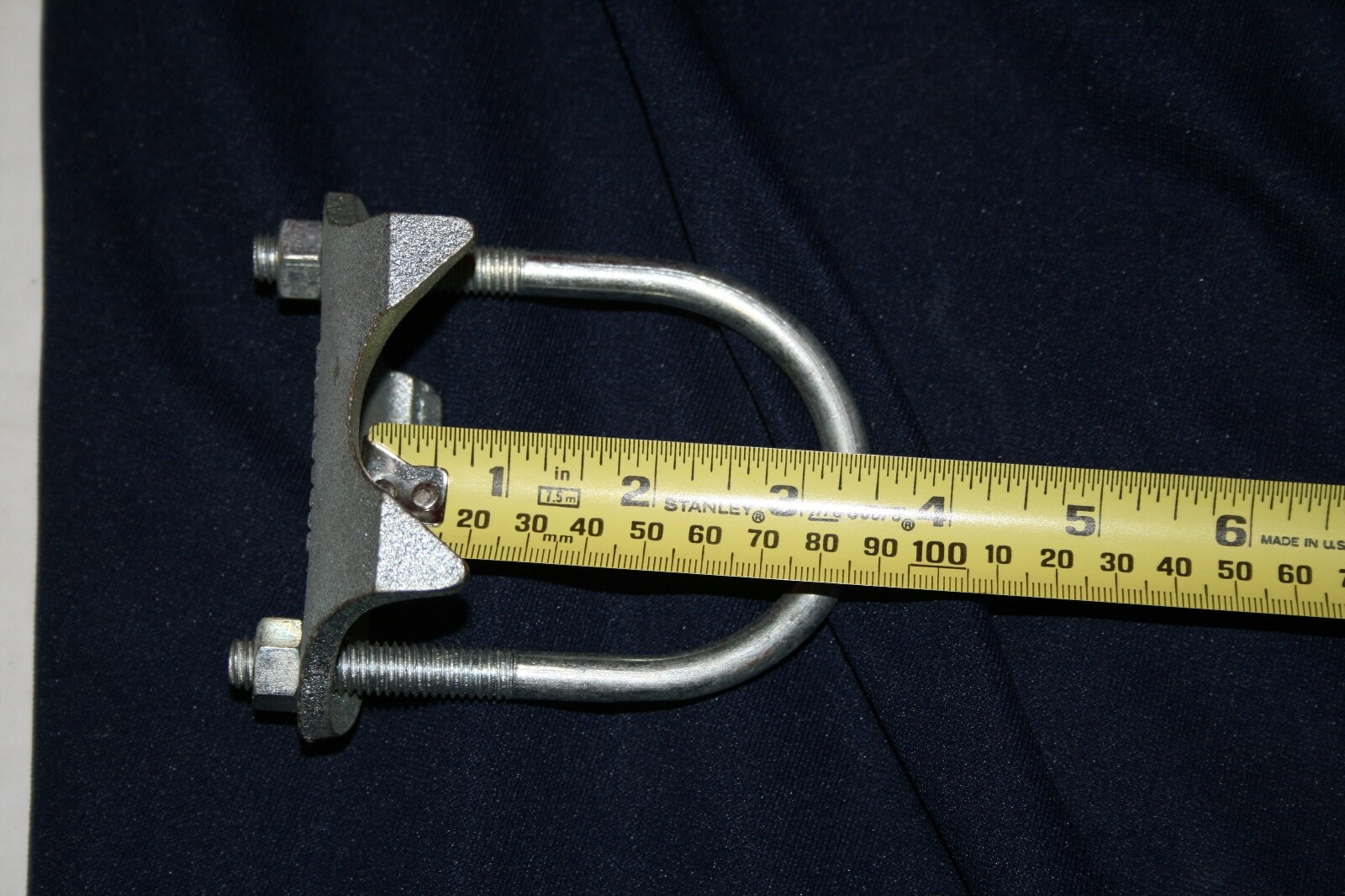 U-Bolt w/Right Angle Curved Saddle Clamp for Rigid Conduit Pipe 2