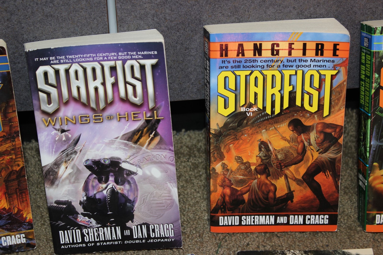 lot of 9 STARFIST Novels Sci Fi Lot Books Sherman Cragg Softcover books