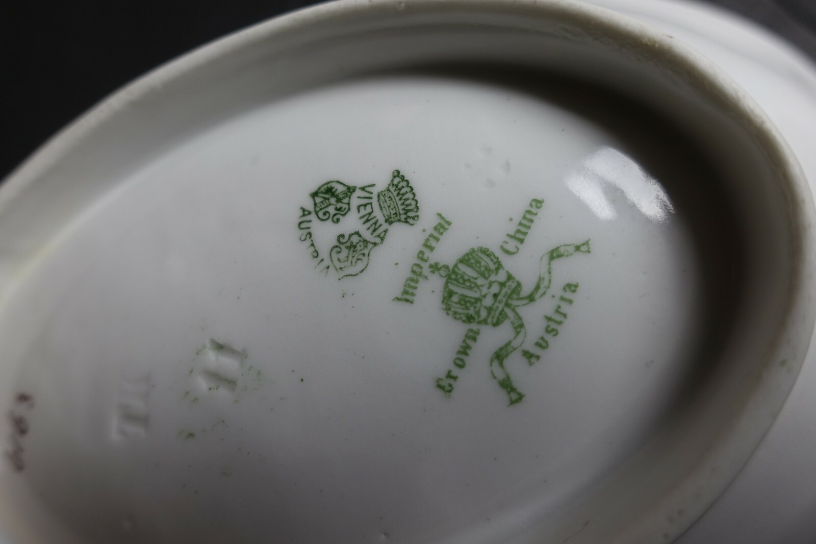 Imperial crown china, Vienna, Austria small candy, dessert, dish.