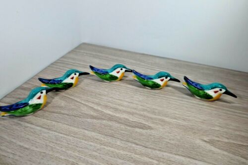 Japanese Ceramic Chopstick Rest Bird Colorful Figurine 