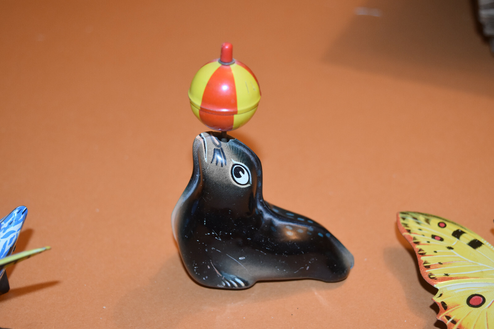 Tin Wind-up and Friction Animal / Creature Lot of 3 ~ Butterfly Seal & Goose