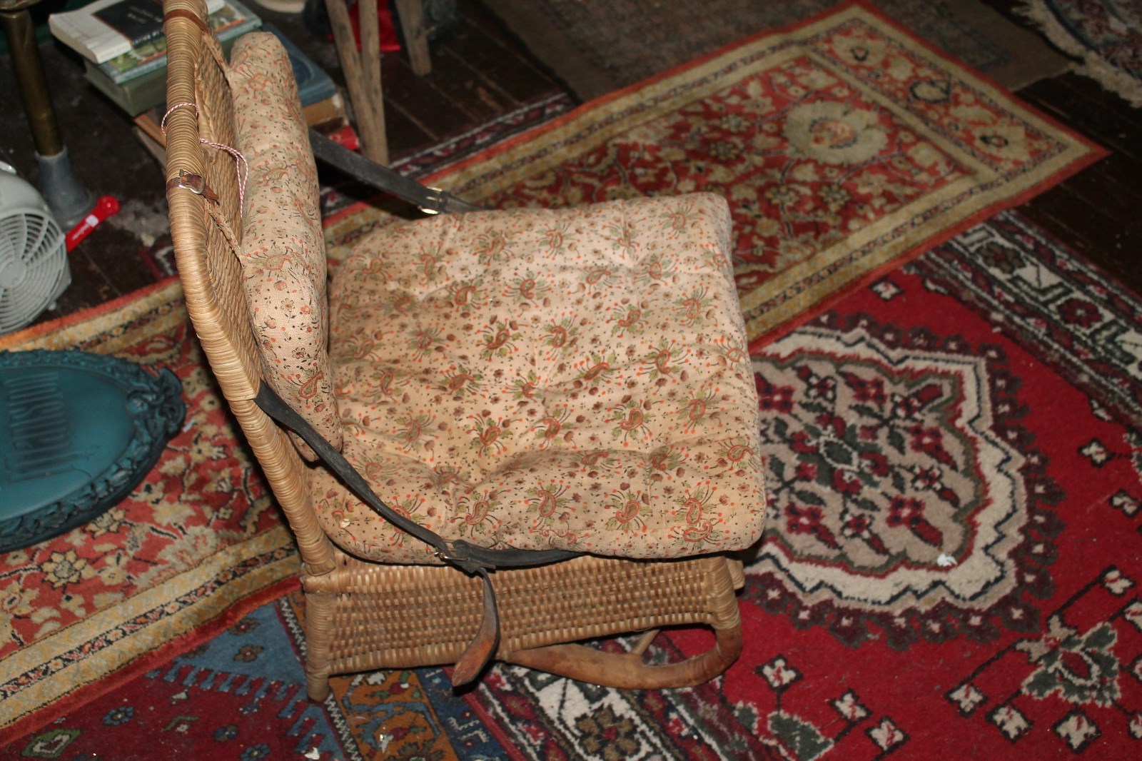 Antique Wicker Rattan Canoe Seats Chairs Adirondack With Cushions (2 of 2)