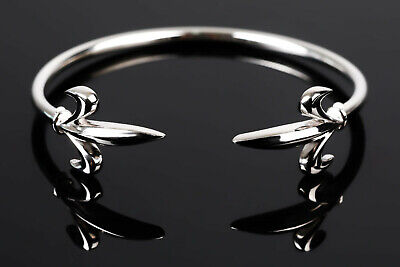 Von Giardino ABELARDOR Silver 925 Twin Lily Pendant Bracelet Bangle Wristlet