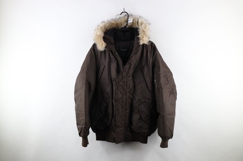 Vintage 90s Sean John Mens Small Faux Fur Trim Hooded Puffer