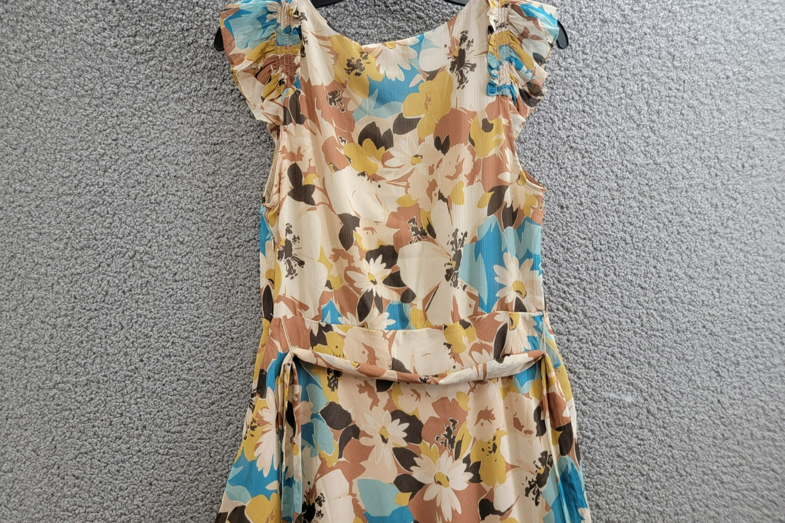 Lauren Ralph Lauren Floral Empire-Waist A-Line Dress Women's 4 Multi Side Zip - Picture 10 of 15