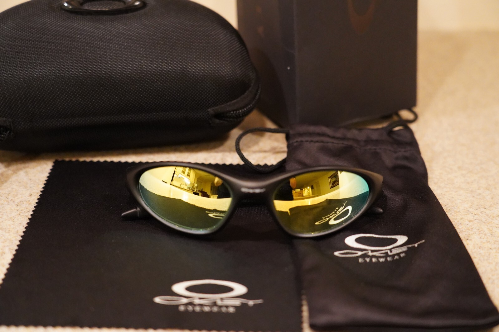 New Oakley XX Twenty Sunglasses Black Yellow Lenses | eBay