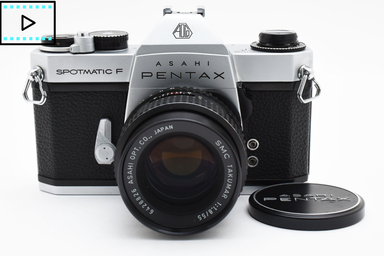 ［美品］ペンタックス Pentax Spotmatic SMC 55mm 1.8 PENTAX SPOTMATIC F SPF+SMC TAKUMAR 55mm f1.8 SLR Film Camera
