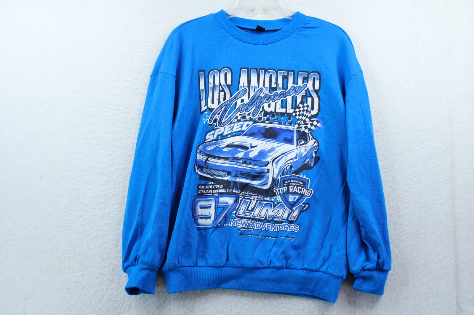 Los Angeles California Speed Racing Cars Mens Blue Graphic L