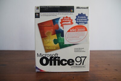 Microsoft Office 97 Professional Edition. Spanish BIG BOX PC. New Sealed.