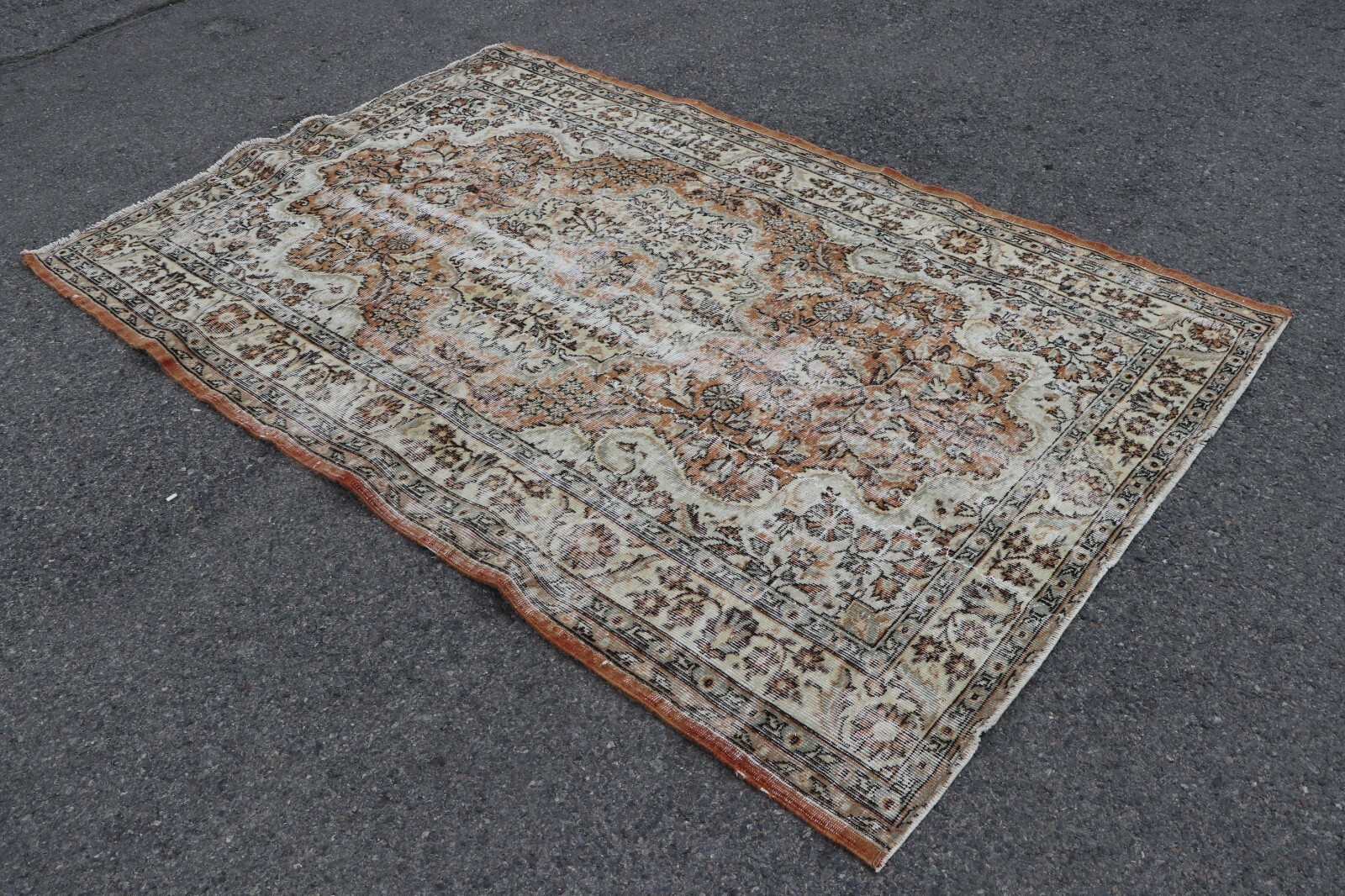 Vintage home decor rug, Turkish overdyed rug, Organic rug