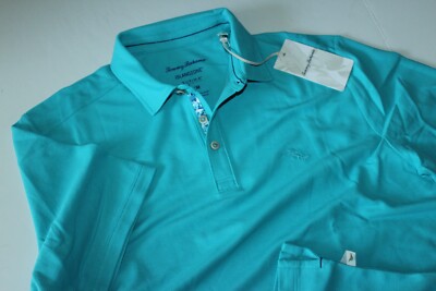 Tommy Bahama Polo Shirt San Aria Pique Solid Bermuda ST226151 New SS Medium M
