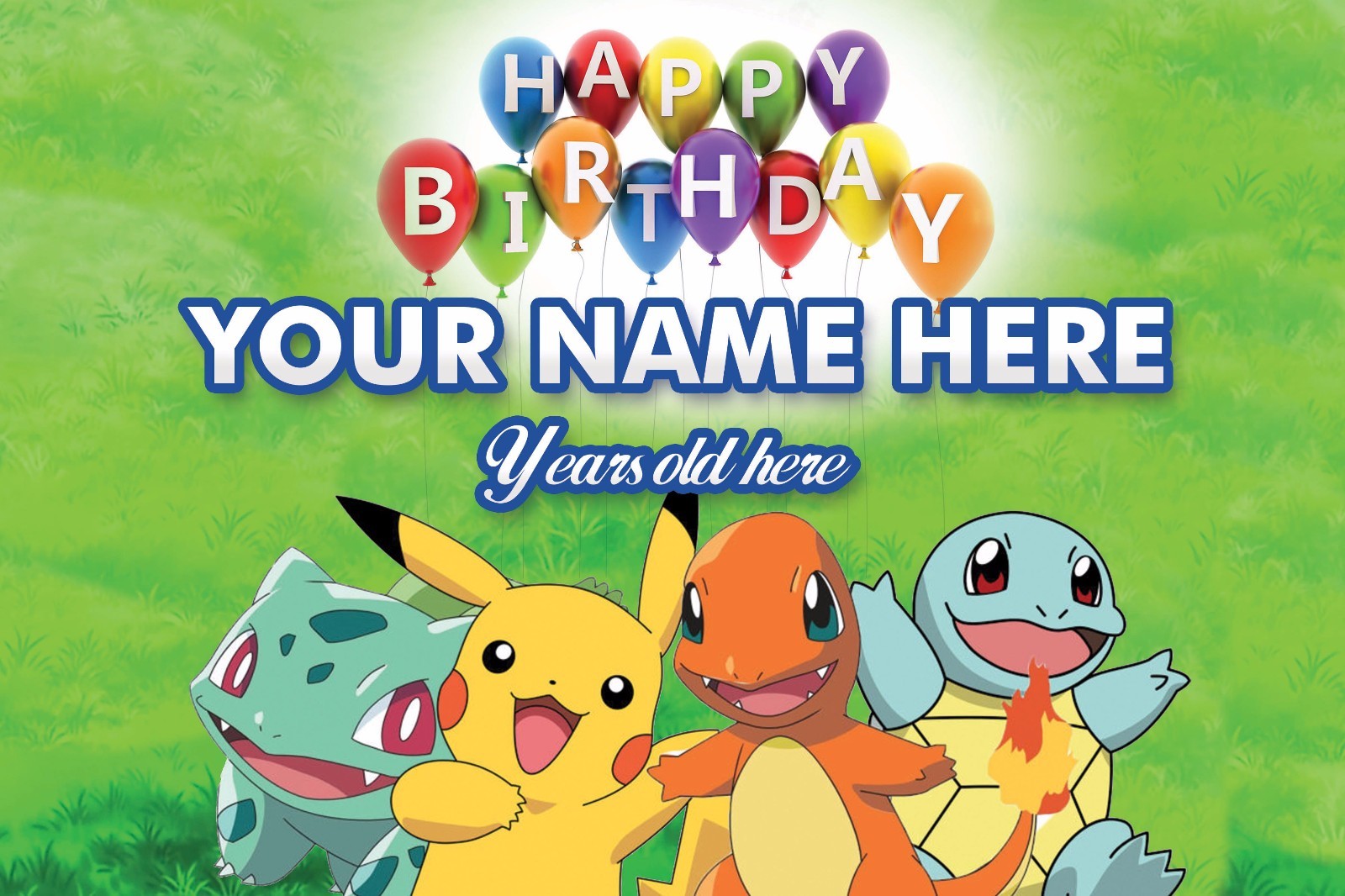 Personalised Pokemon Boy Kid Children Birthday Pvc Banners In Outdoor Printed Ebay