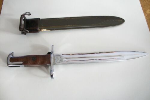US GI M10 Bayonet Scabbard Sheath 74846 Imperial Shrade Corp US GI M10 Bayonet Scabbard Sheath 74846 Imperial Shrade Corp