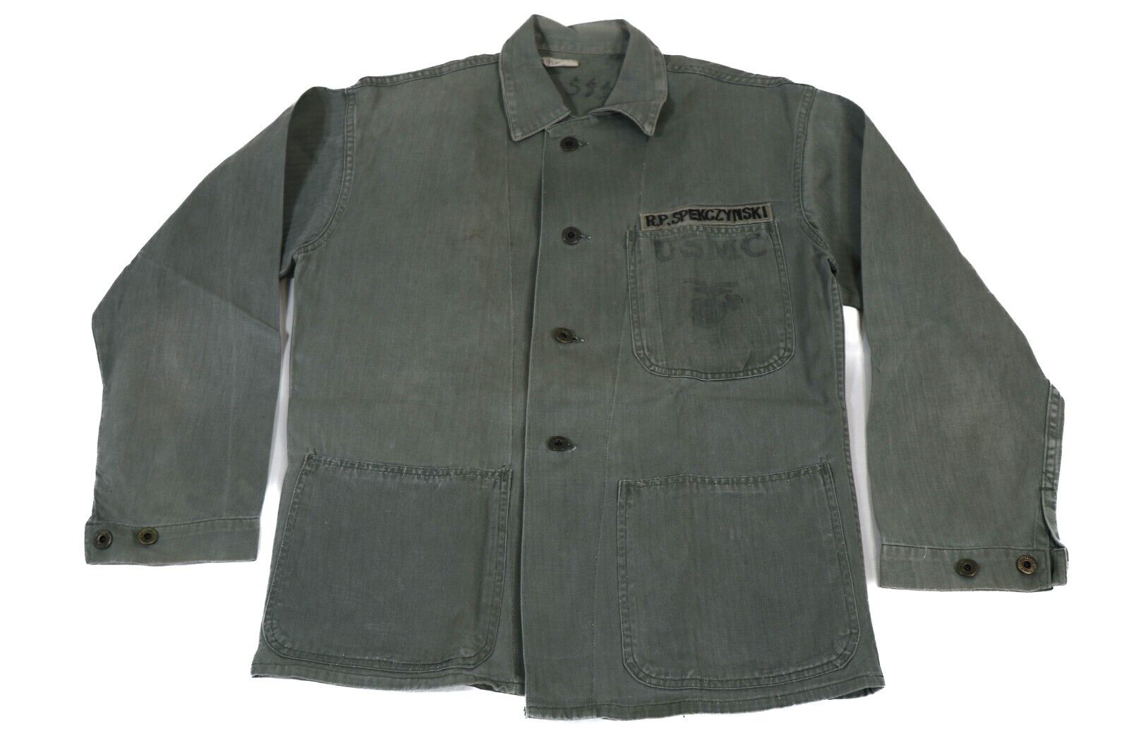Authentic US WWII Marine Corp P41 HBT Jacket USMC WW2 Authentic US WWII Marine Corp P41 HBT Jacket USMC WW2