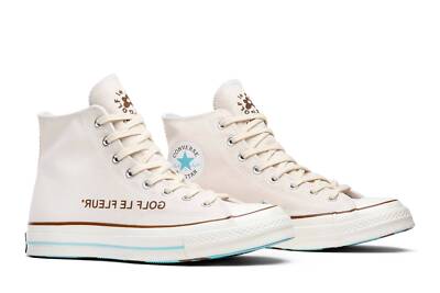 Pre-owned Converse Golf Le Fleur X Chuck 70 Hi 'parchment Canvas' 163170c In Parchment/egrey/black
