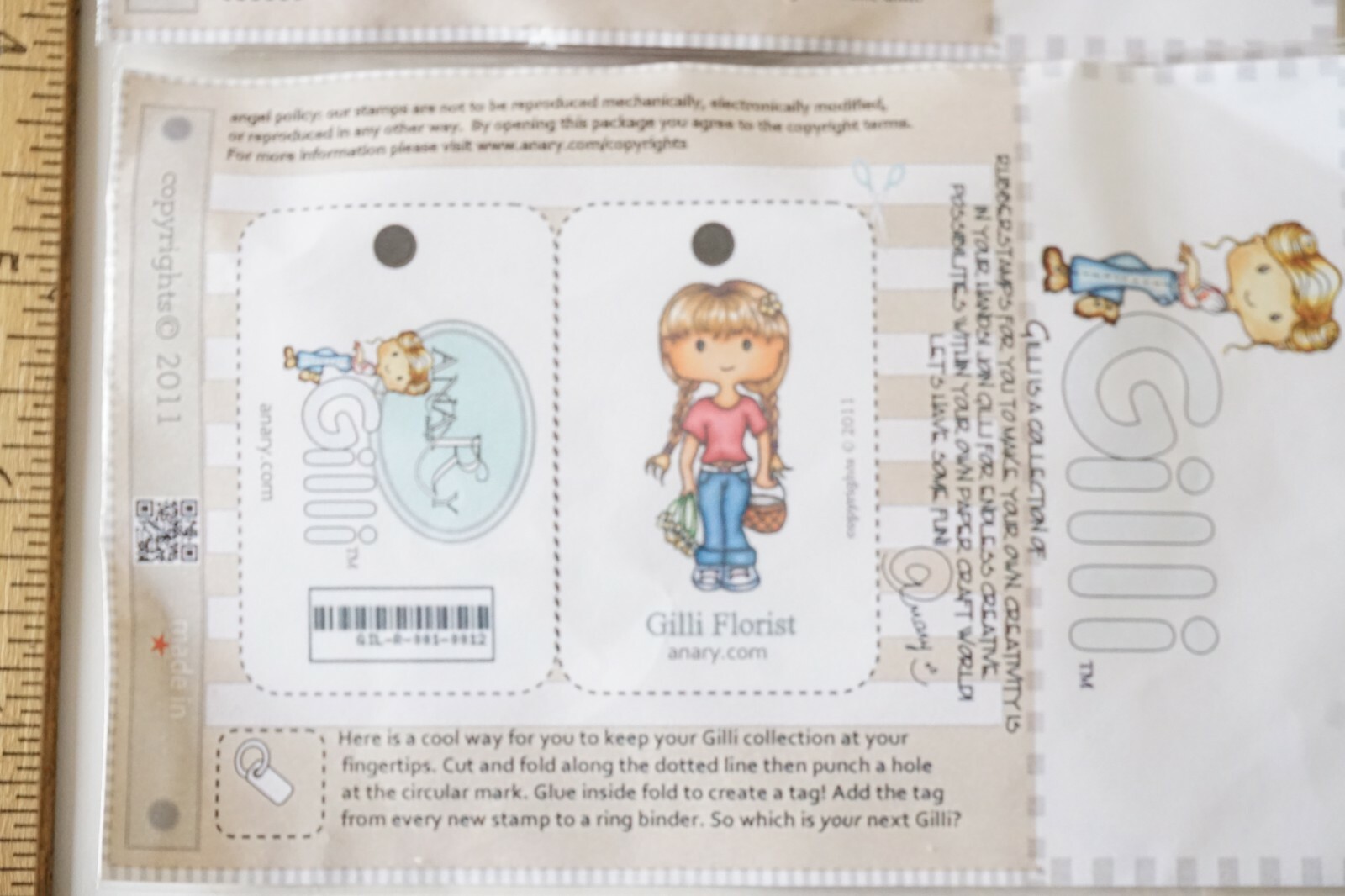 2 GILLI Girl Stamps COWGIRL FLORIST 2011 ANARY NEW!!