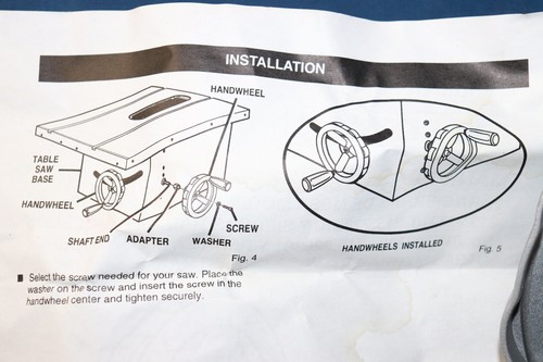 New Craftsman 922262 Handwheel Radial Arm Table Saws 1/2