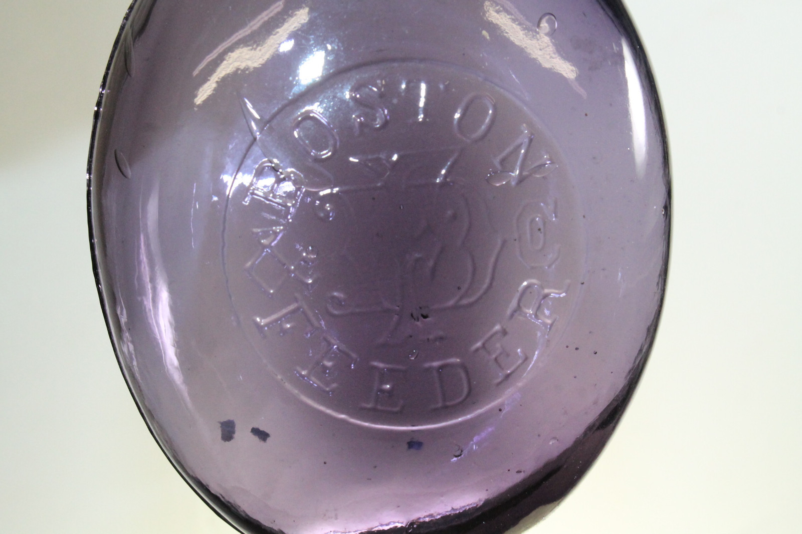 ANTIQUE PURPLE THE BOSTON FEEDER BABY NURSER NURSING BOTTLE