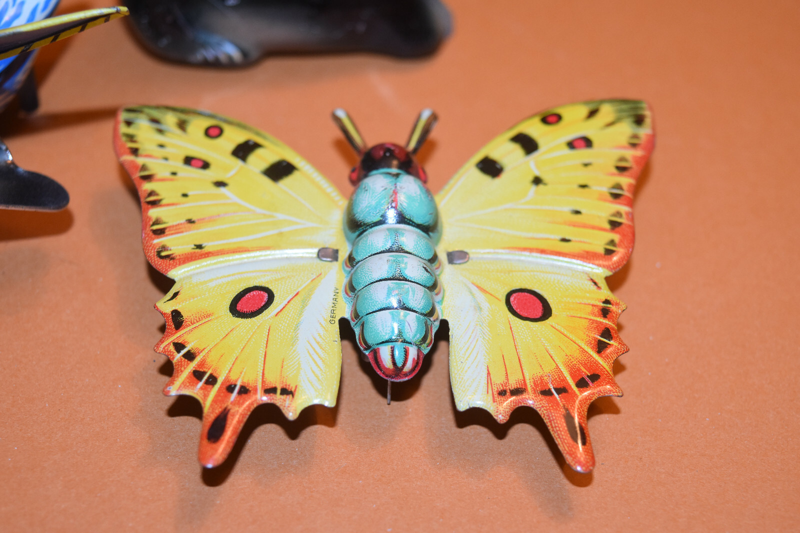 Tin Wind-up and Friction Animal / Creature Lot of 3 ~ Butterfly Seal & Goose