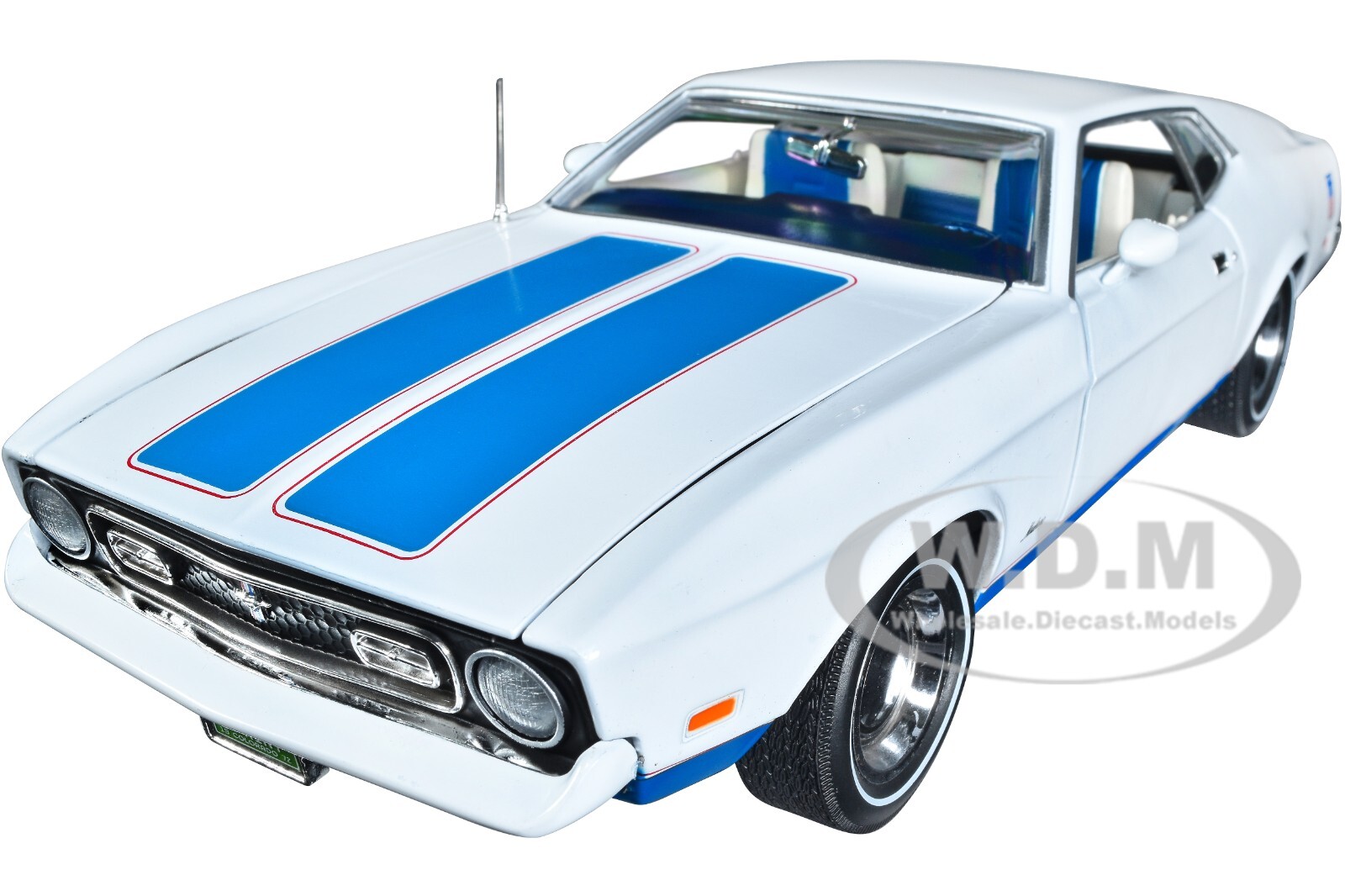 1/18 Mustang Mach 1【2台セット】 1:18 1972 Ford Mustang Mach 1 Grabber Blue by Auto World