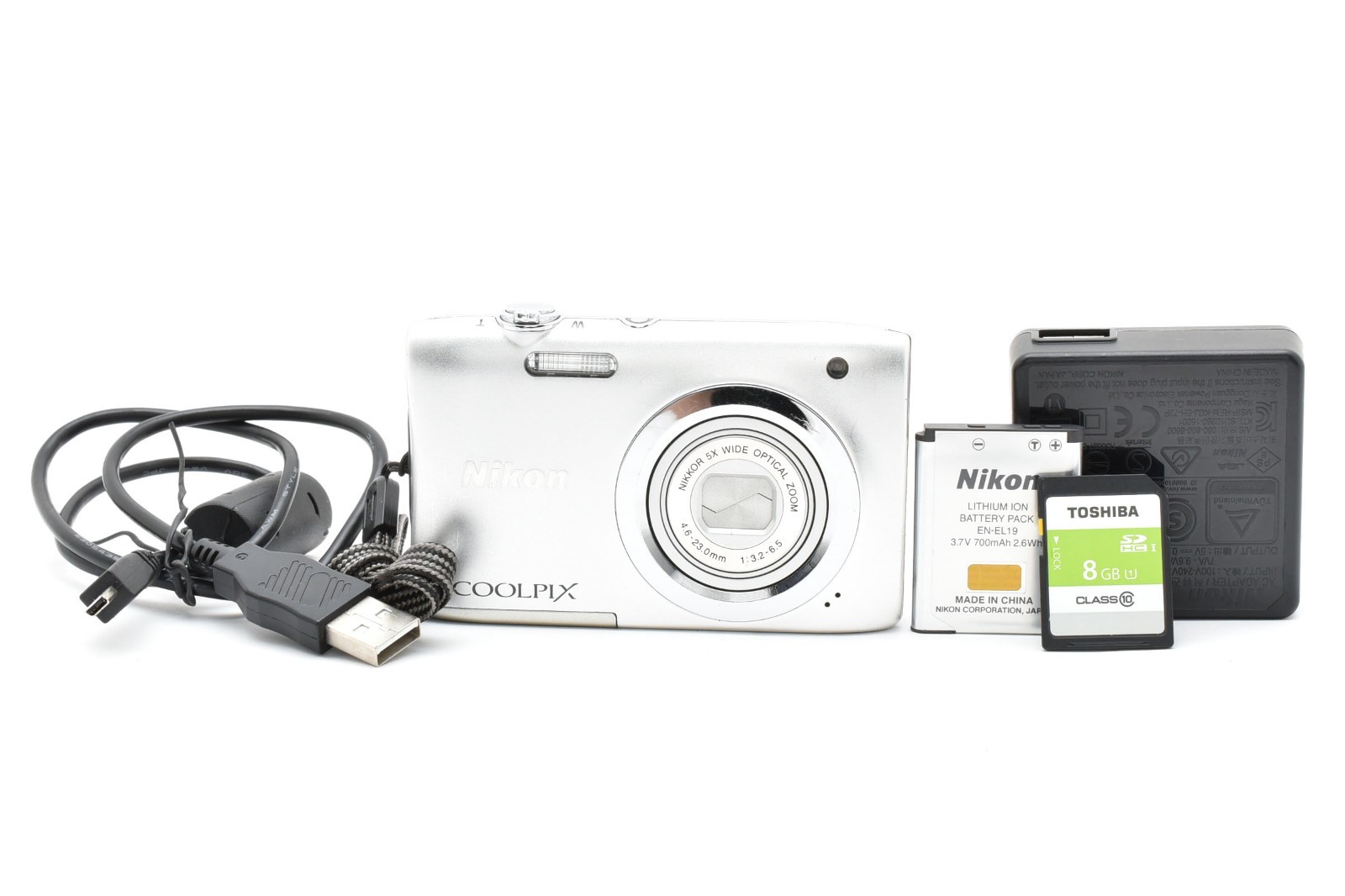 Nikon ニコン　COOLPIX A100 silver Nikon COOLPIX A100 Silver 20.1MP Compact Digital Camera From