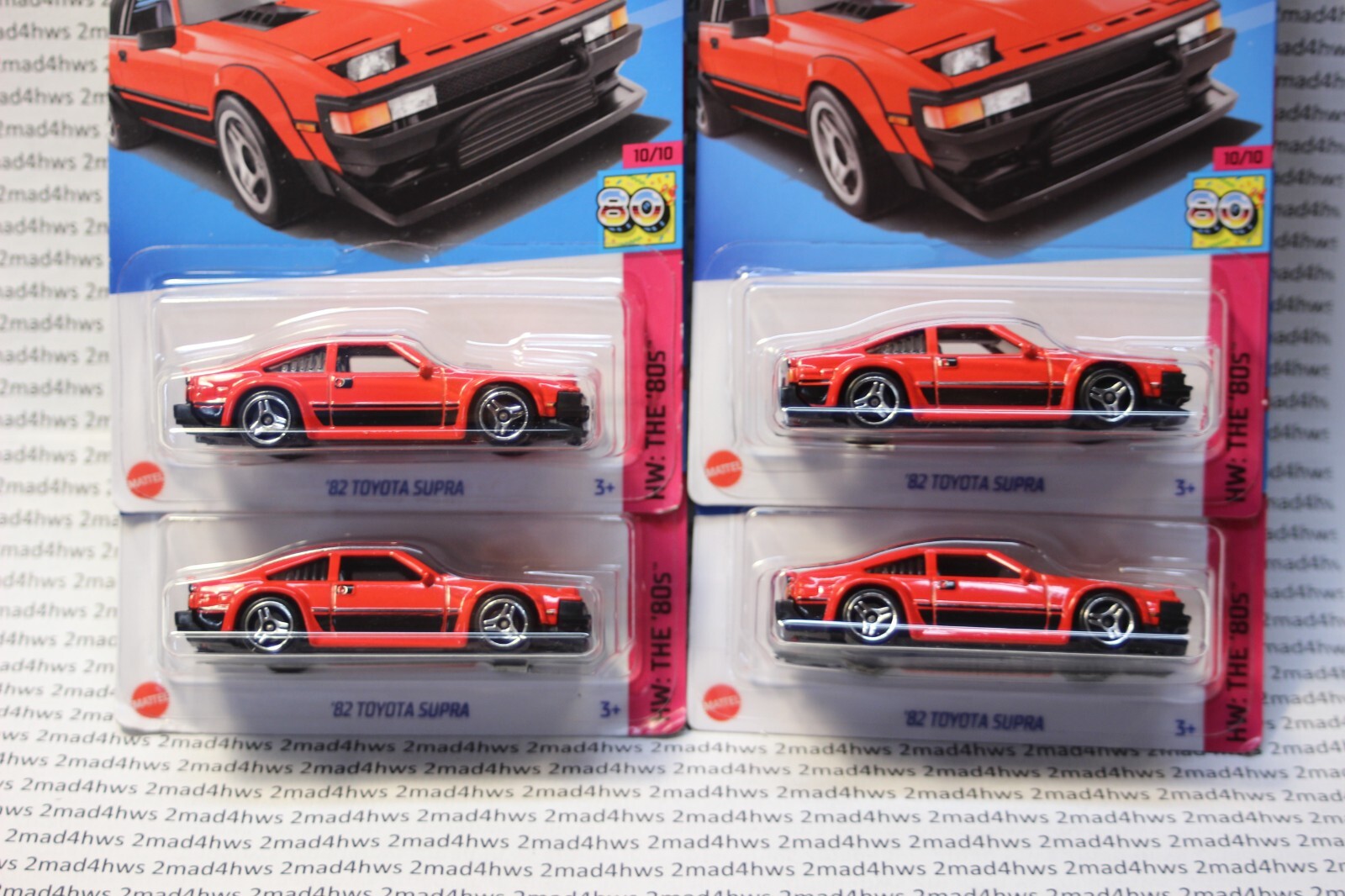 2023 Hot Wheels LOT OF 4 red '82 TOYOTA SUPRA 167/250 The