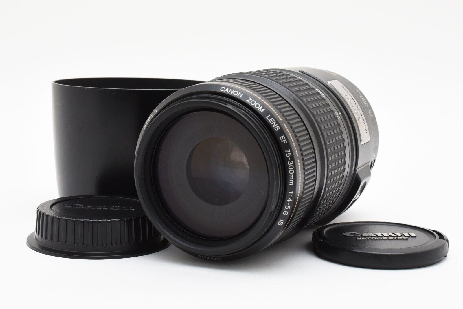 Canon EF 75-300mm F/4-5.6 IS USM Zoom Lens W/Hood & Cap Canon EF 75-300mm F/4-5.6 IS USM Zoom Lens W/Hood & Cap