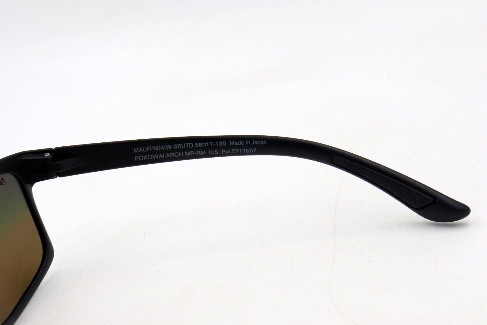 Pre-owned Maui Jim Pokowai Arch Matte Black Hawai Lava Sunglasses Rm439-25utd $269 In Red