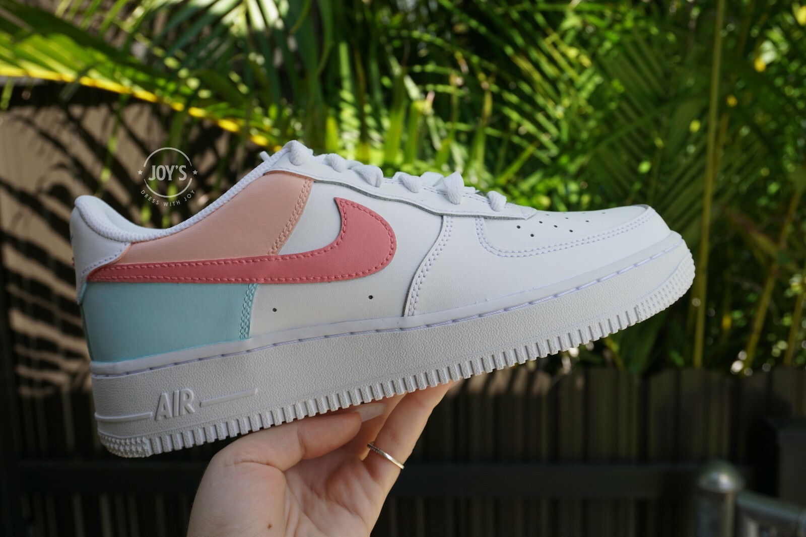 Pre-owned Nike Pastel Custom  Air Force 1 Sneakers. Brand