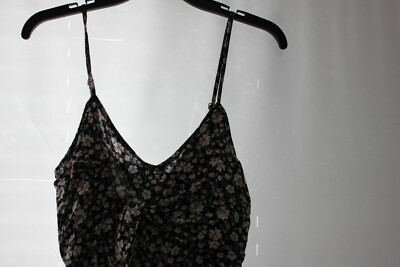 Mimi Chica sleeveless dress Size M Floral print black and light weight NWT