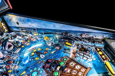 Jaws Stern Pinball Machine Inside Art Blades Panels