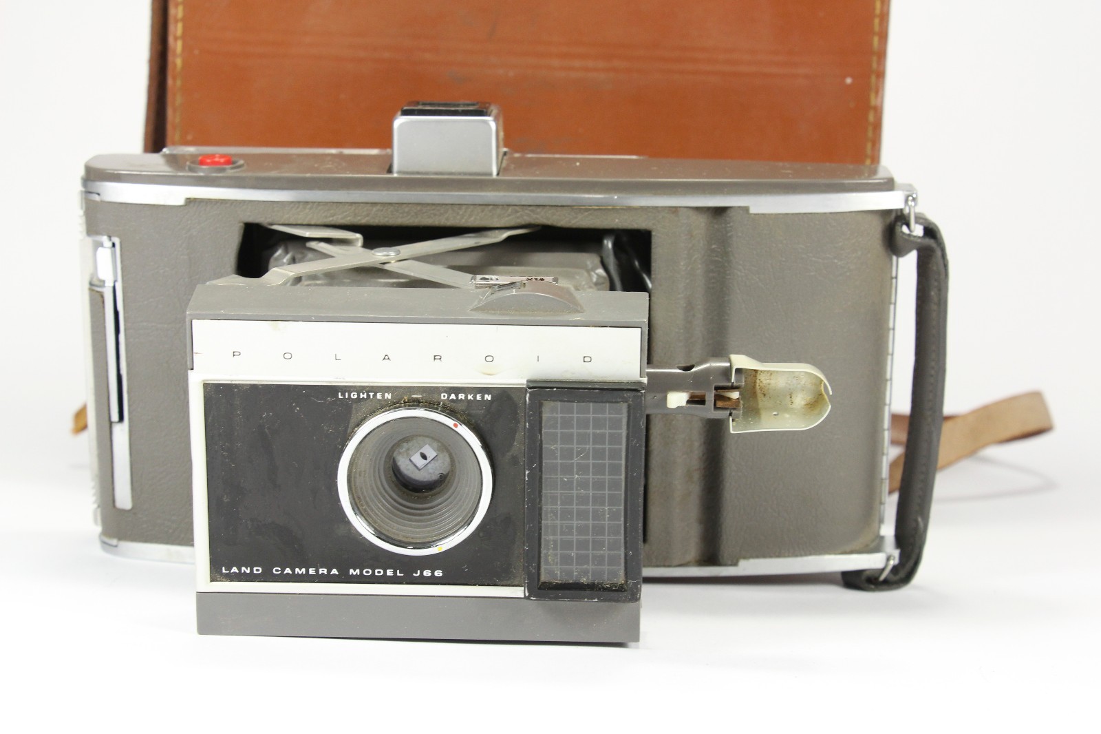 Vintage Polaroid Land Camera J66 case flash