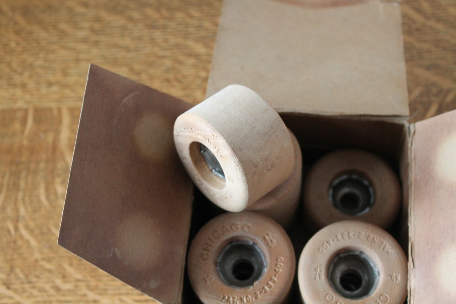 Original New Old Stock Chicago Skate Co. Maple Wheels