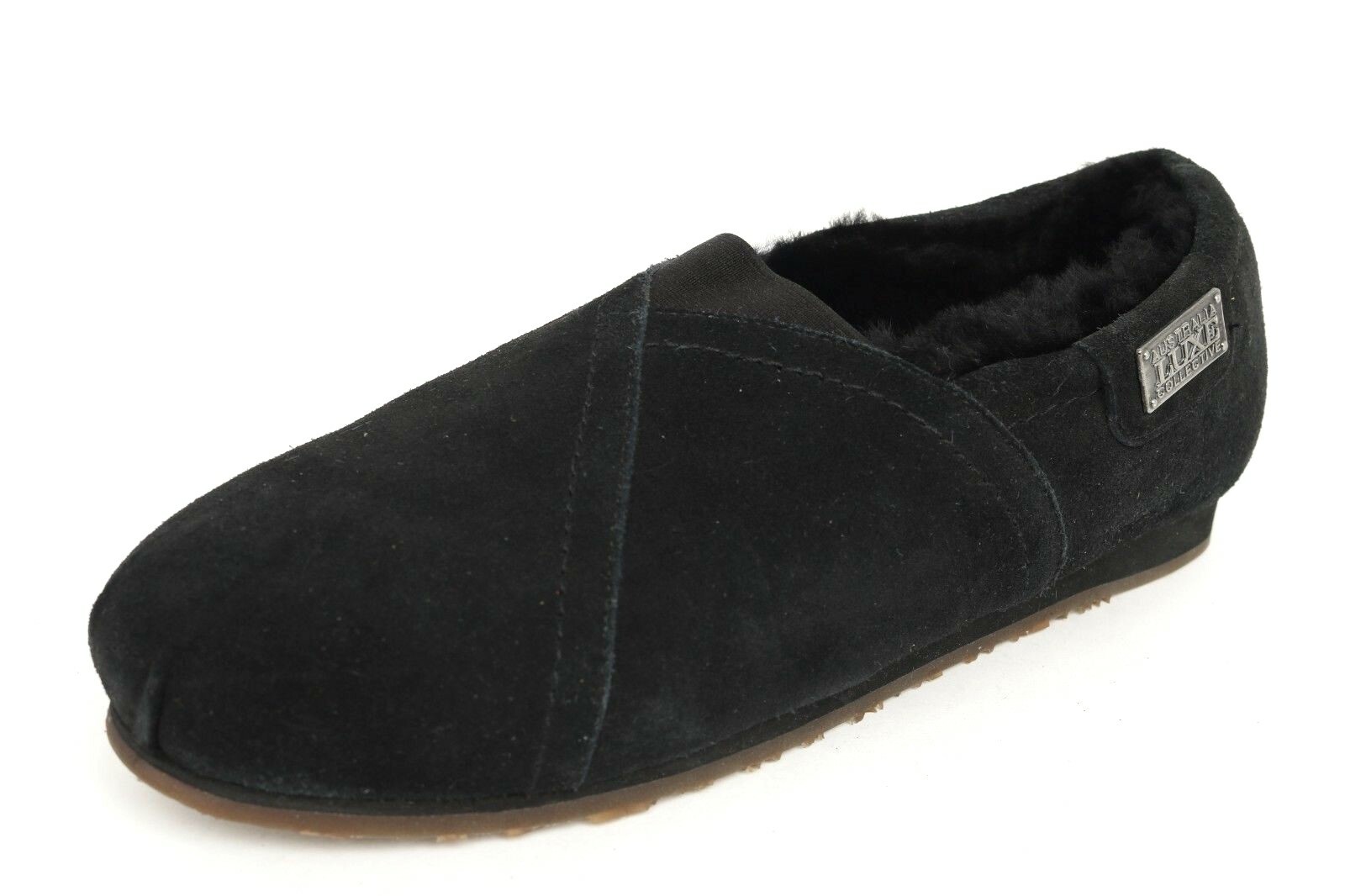 Womens Australia Luxe Collection Black Suede Loafers Shoes Size 7 New
