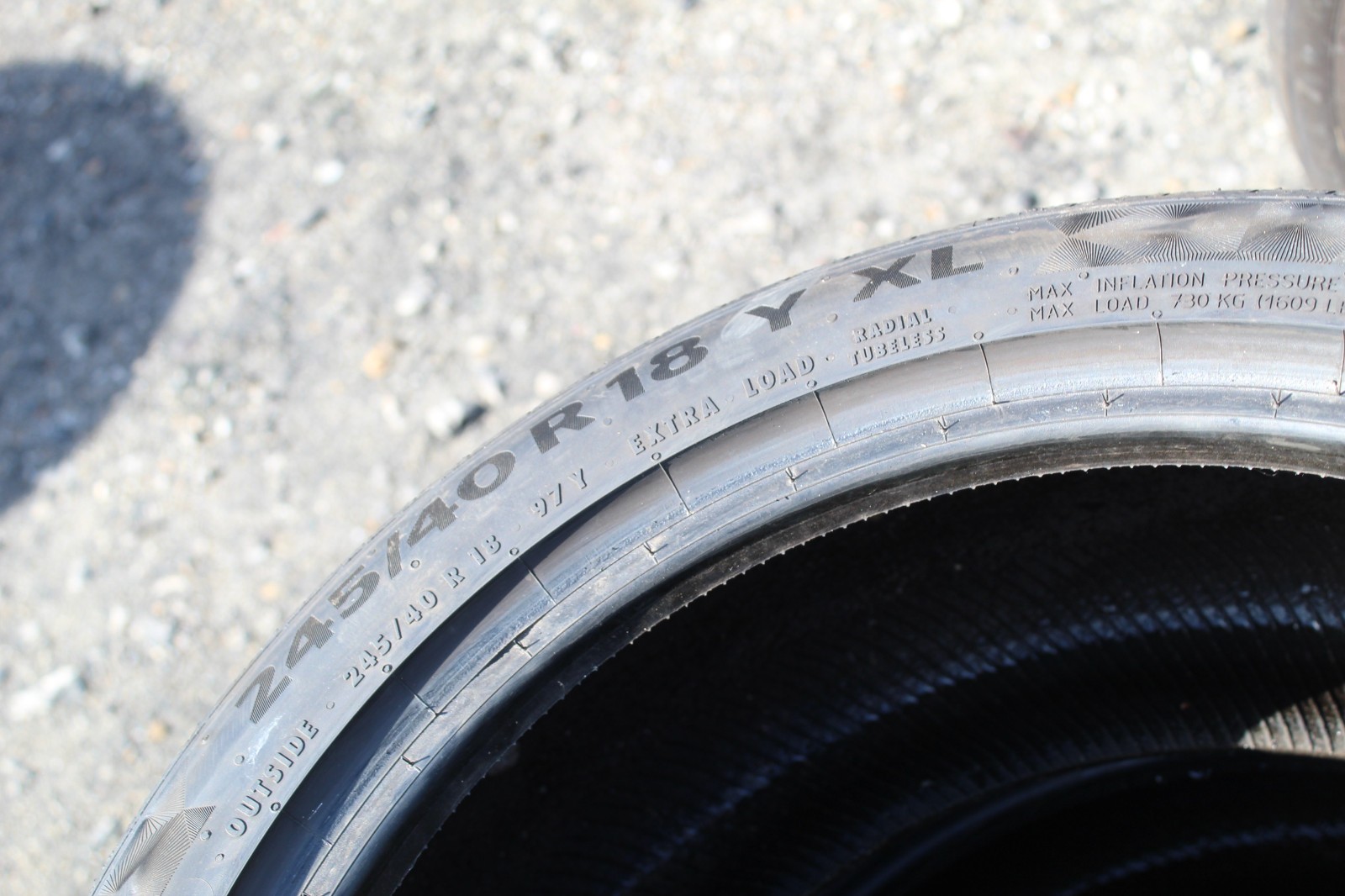245 40 18 Continental, PC 6, XL, 97Y, x2 A Pair 6.5mm (F1_tyres) FO L3814