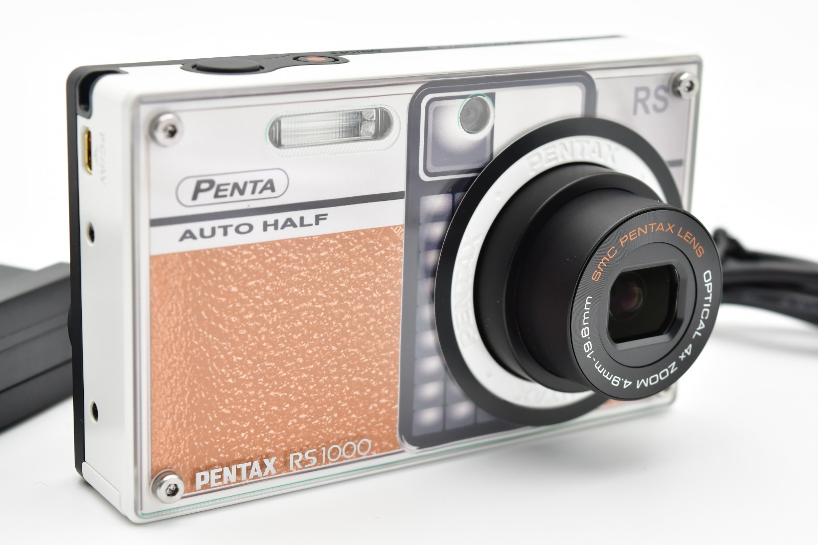 【美品】PENTAX Optio RS1000 ホワイト ⏯️ [Near Mint] Pentax Optio RS1000 White 14.0 MP Digital