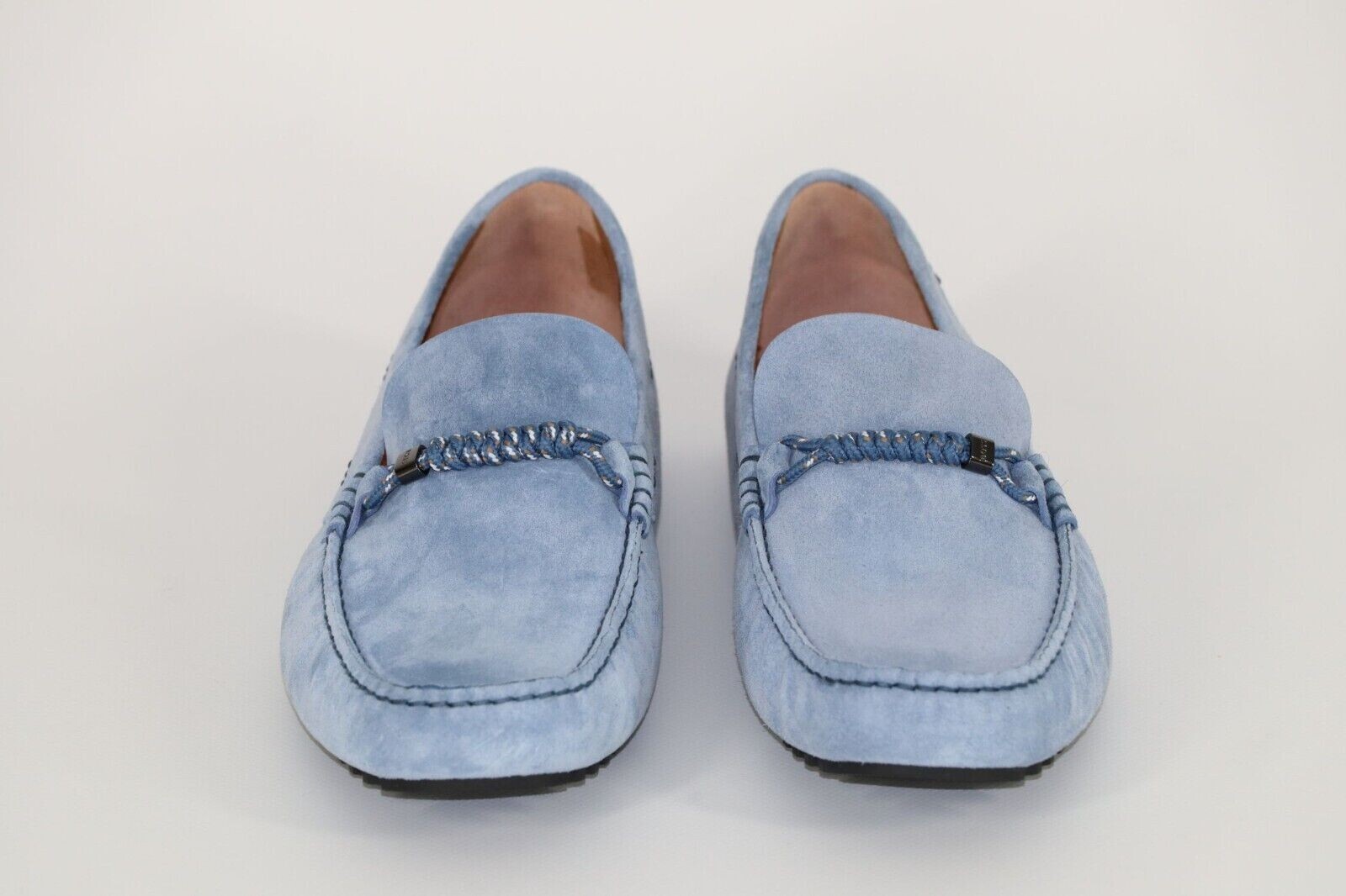 Pre-owned Hugo Boss Mocassins, Mod. Driver_mocc_sdbd, Size 42, Uk 8, Us 9, Made In Italy In Blue