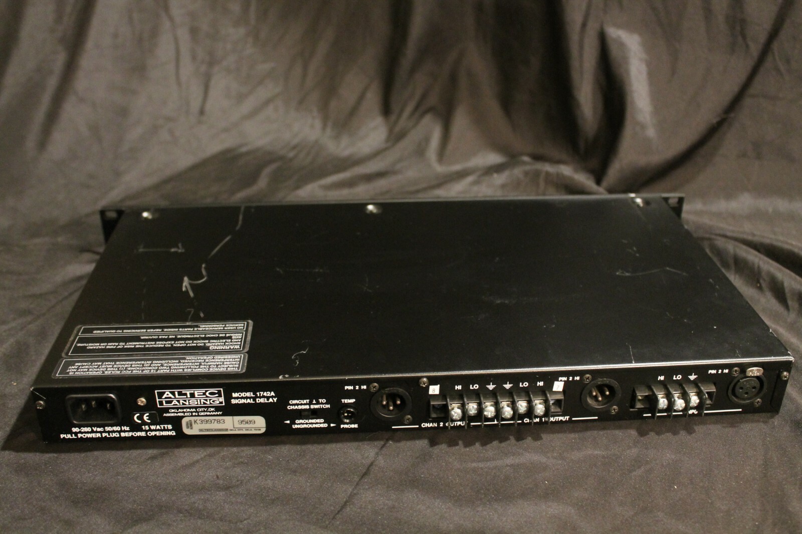 Altec - Model 1742A Signal Delay Rack Mount Clean Working PA Sound System USA