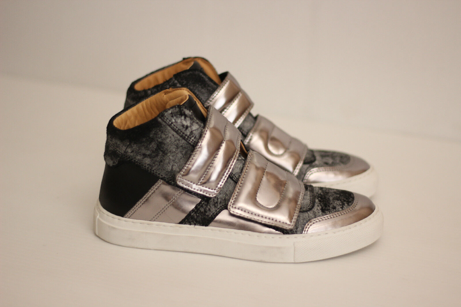 MM6 Maison Martin Margiela High Top Sneaker- Metallic Black MM6 Maison Martin Margiela High Top Sneaker- Metallic Black