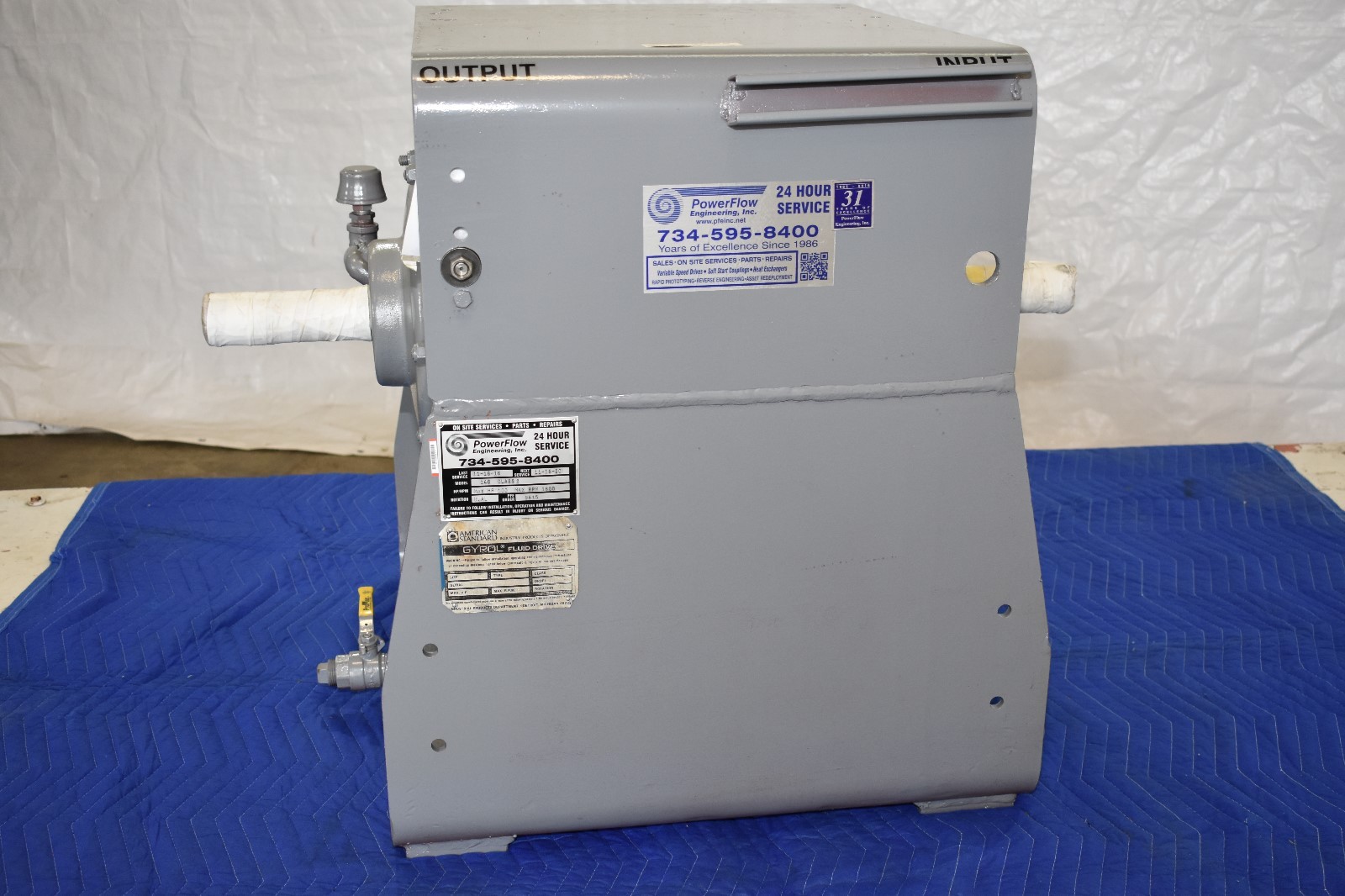 Gyrol fluid drive, American Standard VS Fluid Drive size 146, 100 HP, 1800 rpm,