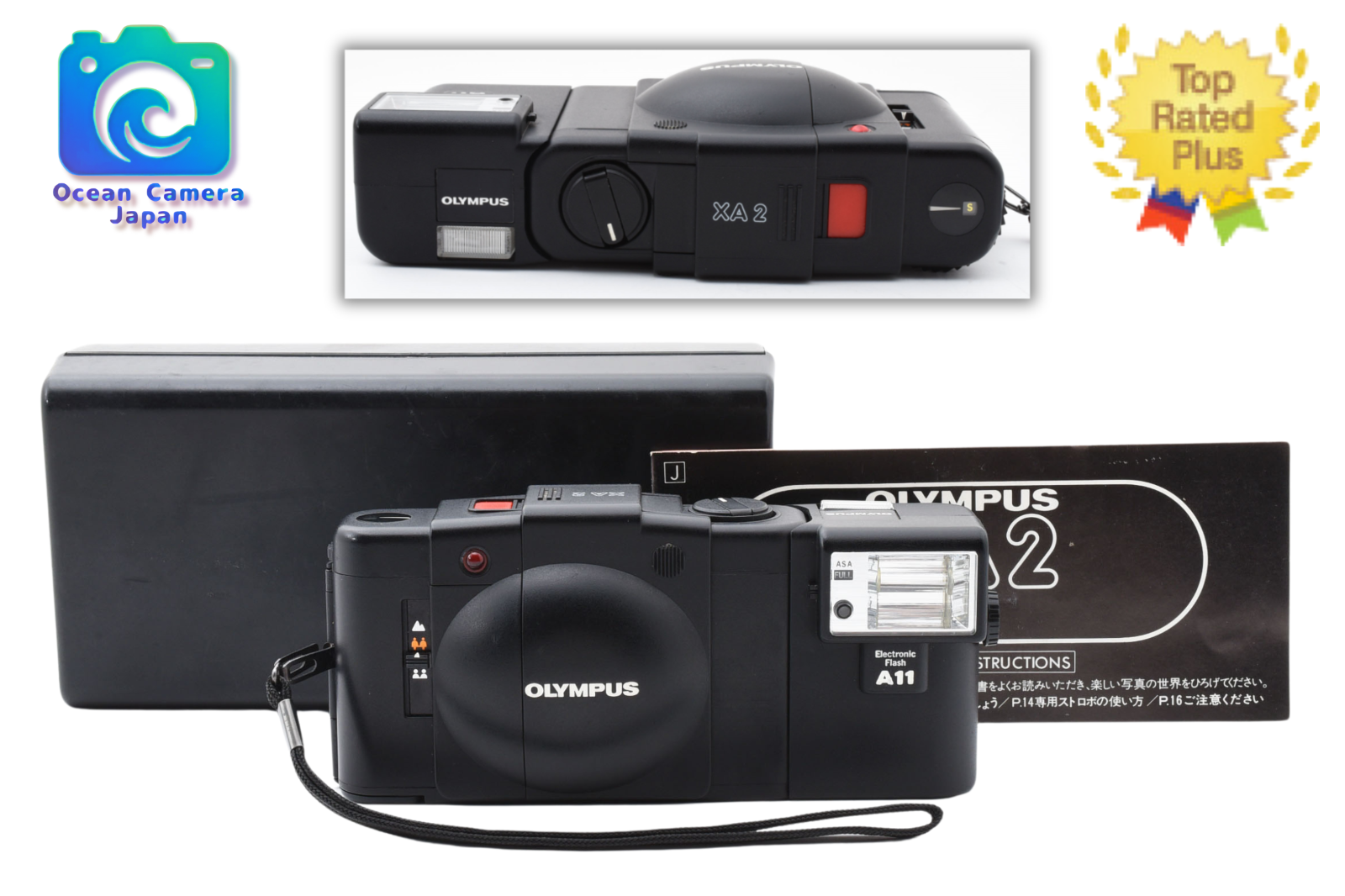 N MINT ++ Case] Olympus XA2 black P & S 35mm Film Camera / A11