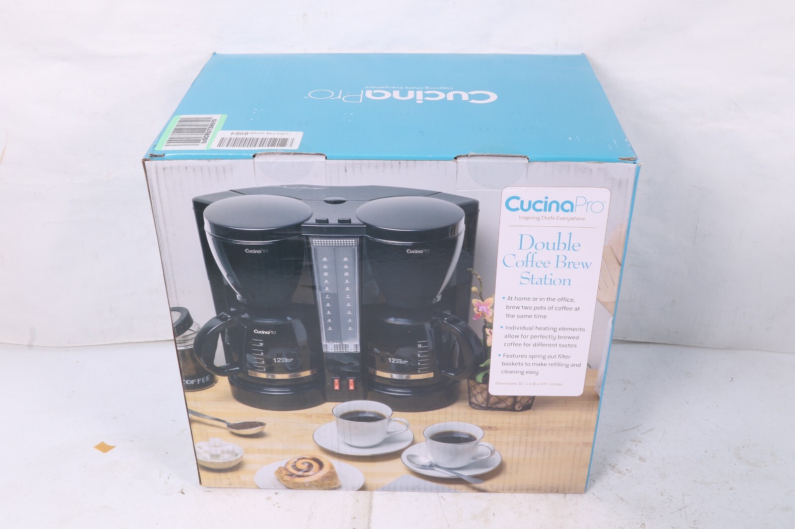 CucinaPro Double Coffee Brewer Station - Dual Coffee Maker Brews two 12-cup Pots