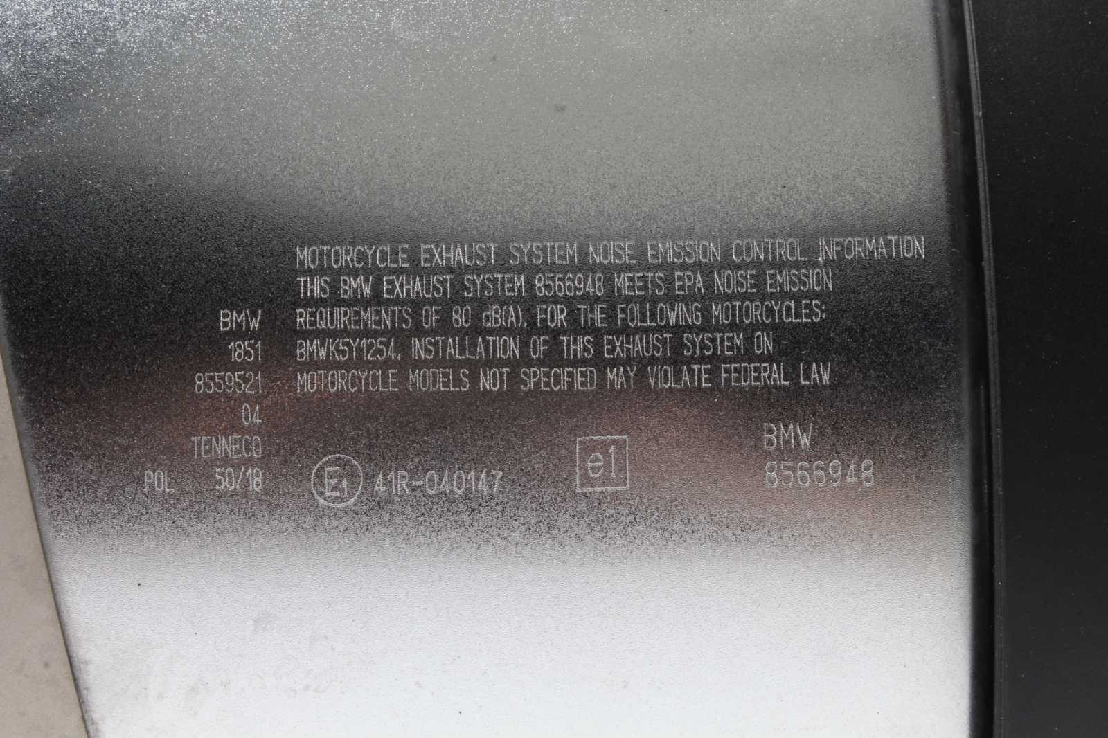 Couvercle de silencieux d'échappement BMW R 1250 RS Euro 5 0J81/21 21-22