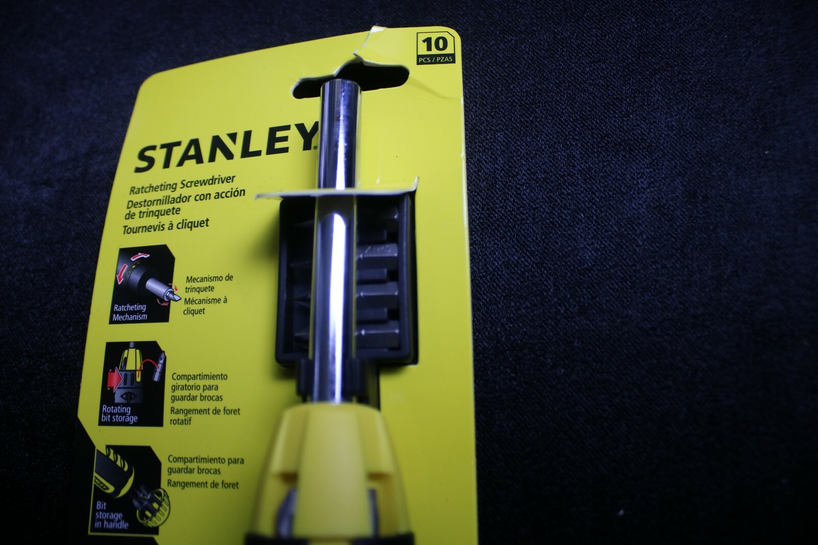 Stanley 3 in. Multi-Bit Ratcheting Screwdriver 10 PIECE Screw Driver 68-010 Set
