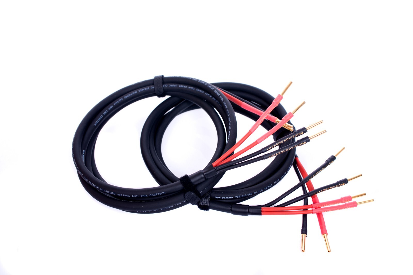 Van Damme Black Series Bi-Wire Speaker Cable 4x 2.5mm