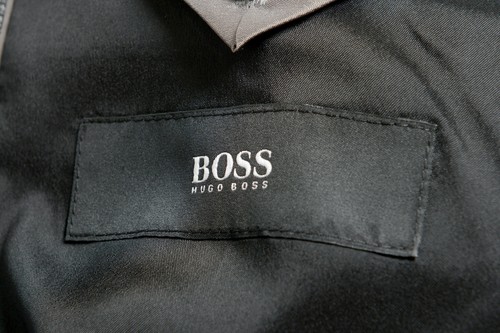 Pre-owned Hugo Boss Men's "johnstons5/lenon1" Regular Fit Gray 100% Wool Two Button Suit
