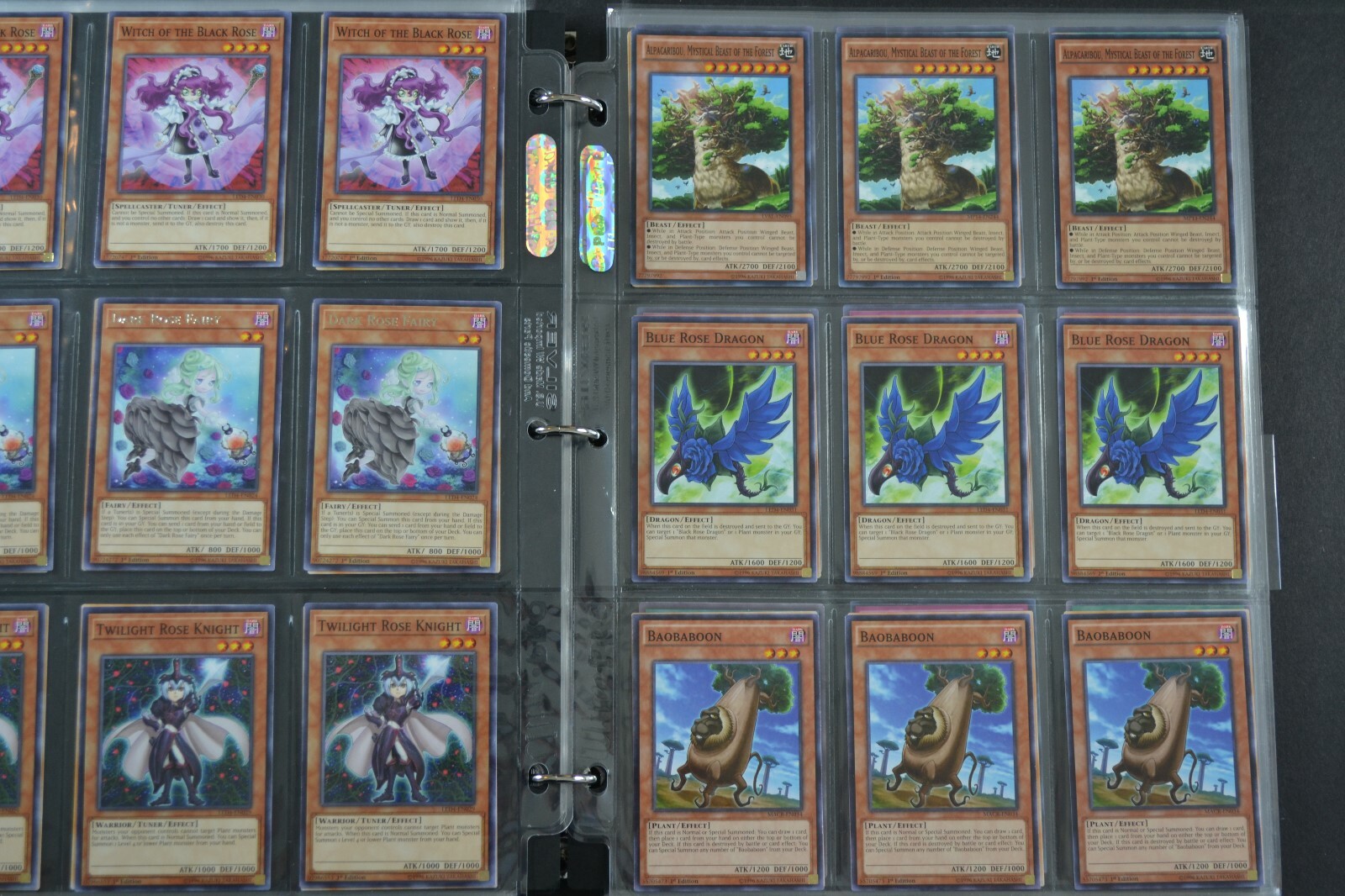 Yugioh Rose 3 Lot Deck Collection 46 Cards 16 Holos & Rares Black Rose Dragon